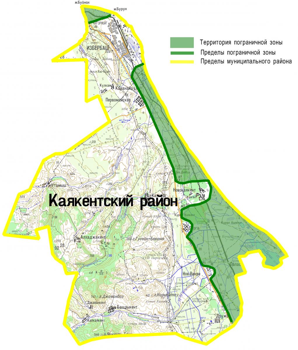 Публичная карта дербентского района